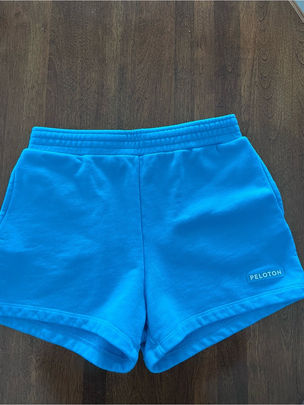 Peloton Bright Turquoise Athletic Shorts